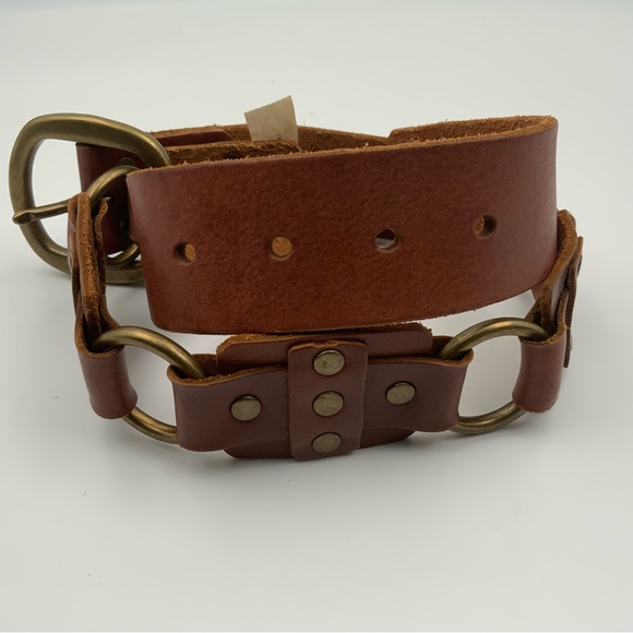 Lucky Brand Accessories - Lucky Brand Leather Loops and Studs Vintage Belt. Women’s Size 8.
